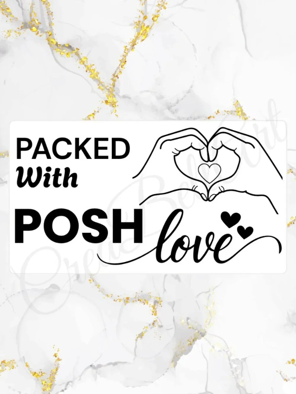 100 Thank you Stickers Packed with Posh Love | Small Business Labels